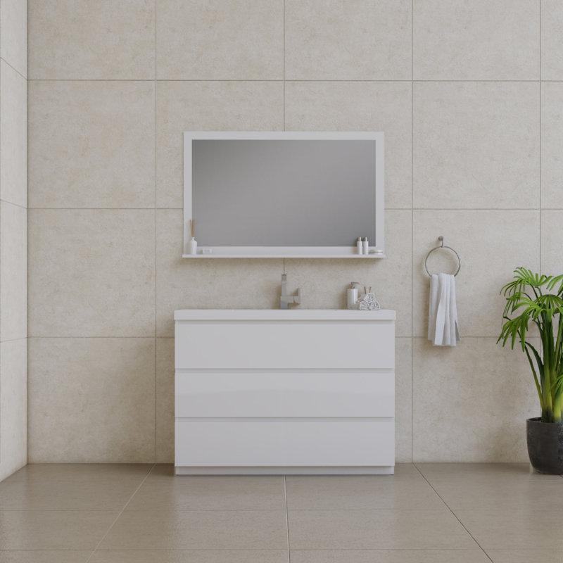 Ensemble de meuble-lavabo simple 48 po Arjina, Blanc
