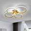 Modern 69cm Dimmable Gold Ring LED Flush Mount With Remote