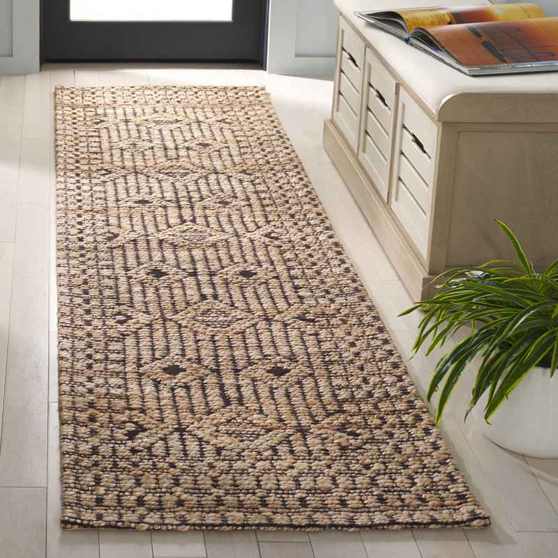 Natural Fiber 562 Jacquard Performance Geometric Rug, Runner 2'3" x 8'