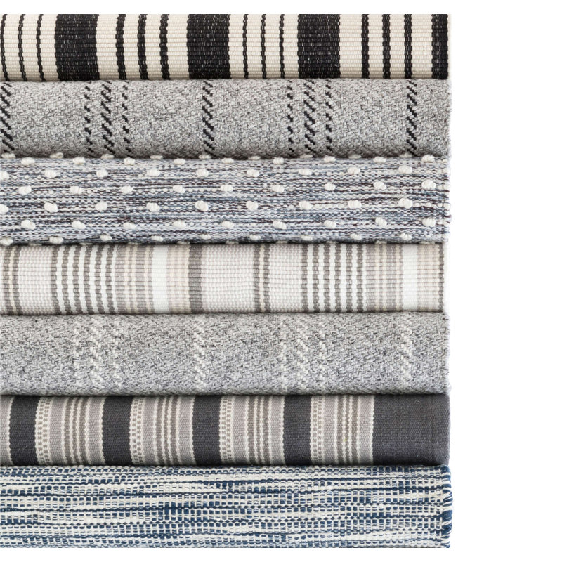 Hobnail Blue Handwoven Performance Rug, Rectangle 5' x 8'