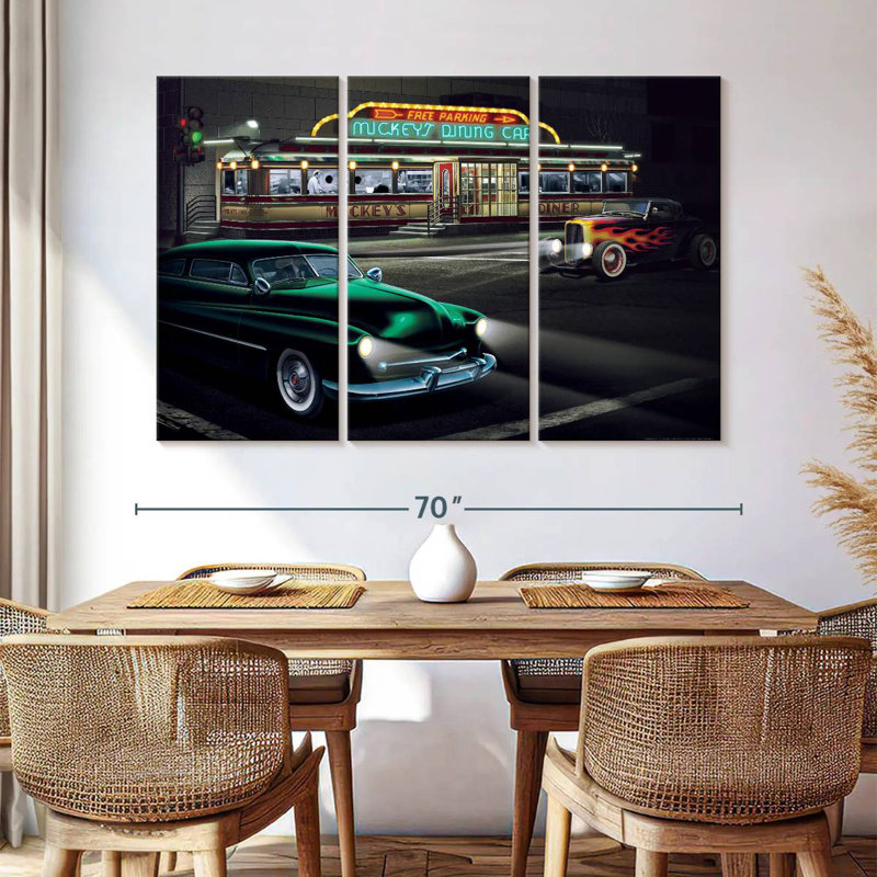 Mickey's Diner I, 48" H x 74" W
