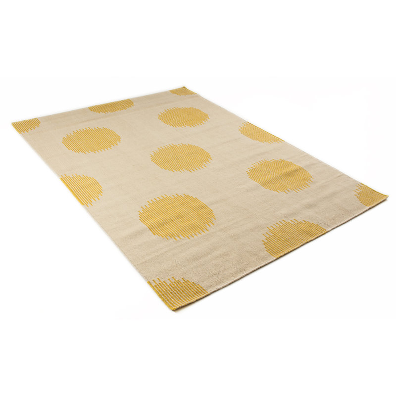 Trainor Polka Dots Hand Woven Area Rug, Rectangle 200 x 290cm