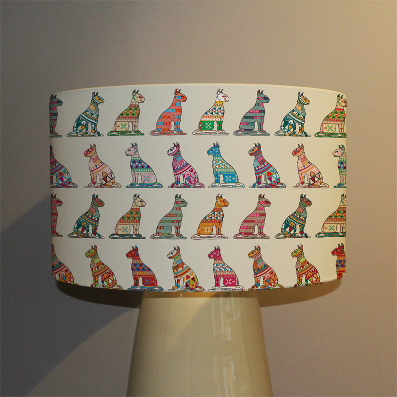 Cotton Drum Lamp Shade ( Uno ), 25cm H x 40cm W x 40cm D