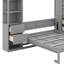 Grand lit escamotable grand format avec 4 tiroirs et cadre de lit mural vertical pliable avec lit plateforme-1227194393