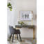 Lampe de table moderne moderne avec finition en acrylique blanc et laiton, abat-jour tambour en tissu blanc, idéale pour le salon, la chambre et la décoration intérieure