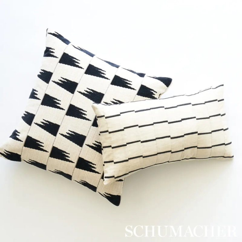 Schumacher x David Kaihoi Lines Fabric, Black
