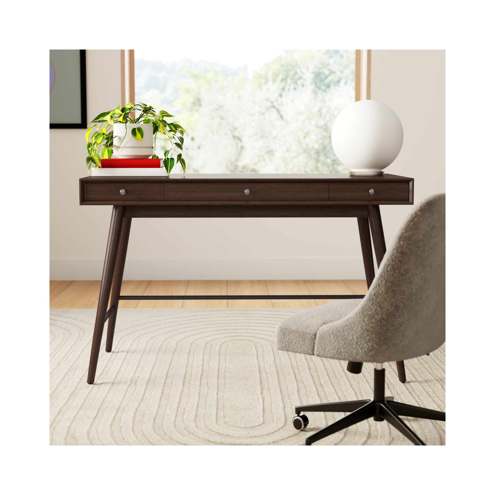 Andersen Writing Desk, Dark Walnut