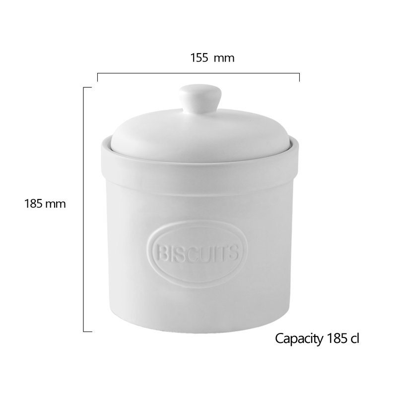 Biscuit Barrel, White