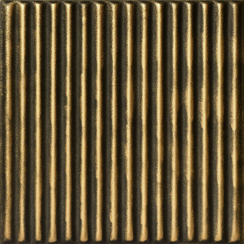 Carreau de plafond ondulé en polystyrène 1,6 pi x 1,6 pi, Or antique