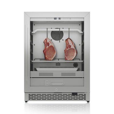 Dry Age Fridge 110L, Built-in Steak Ager with Precise Temp and Humidity Control, Double-Layer Glass, Adjustable Door Opening Direction, Secure Lock, for Home & Restaurant Beef Aging