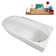 65" Streamline Soaking Freestanding Tub and Tray With Internal Drain