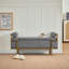 Banc de rangement rectangulaire à couvercle rabattable avec 2 traversins, structure intérieure en bois massif et support en fer forgé, repose-pieds pour chambre à coucher, vestibule et vestibule-1019488067
