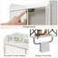 Armoire de rangement pour salle de bain avec espace caché et barre à serviettes