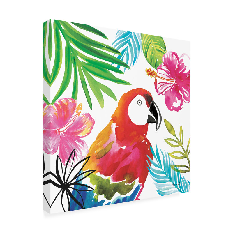 Toile d'extérieur «Tropicana III» Thiago Farida Zaman, H 14 po x l 14 po x P 1,5 po