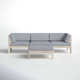 Jurgen Acacia 4 - Person Modular Patio Conversation Sets with Cushions
