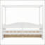 Lit de jour simple à baldaquin en bois avec 2 tiroirs, conception intemporelle et rangement compact pour les chambres modernes