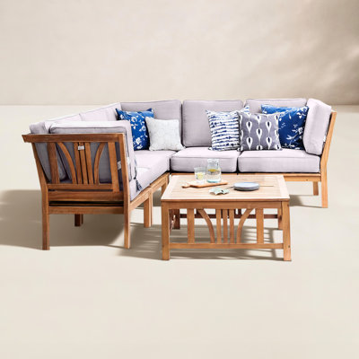 Malena 5-Person Teak Patio Seating Group