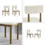 Ensemble de 2 chaises d'appoint en chêne noyer