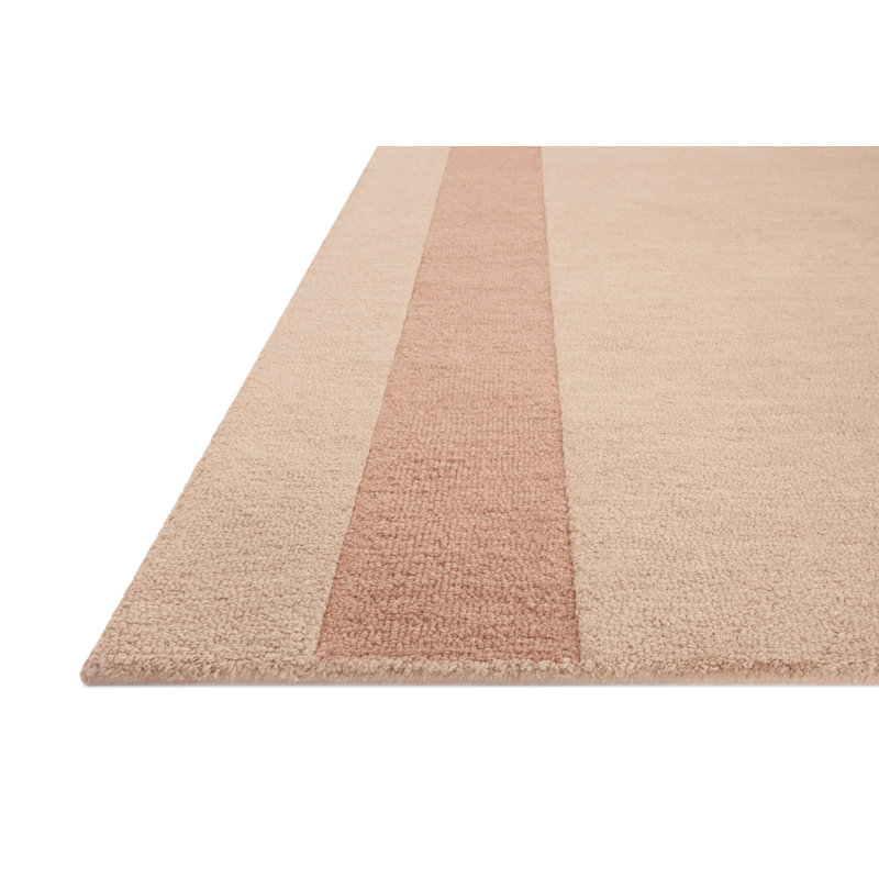 Tapis rosé / rose Leanne Ford x Loloi Craven, Rectangle 5 pi x 7 pi 6 po