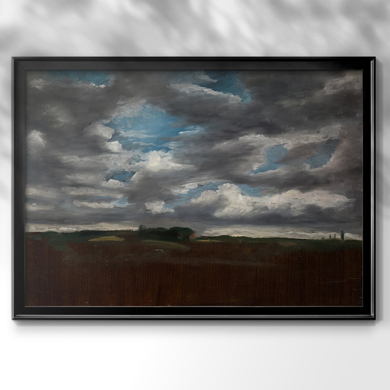 Étude de nuages - John Constable - Toile tendue avec châssis, c. 1821-1822, 22,5 x 30,5, Toile avec cadre, Noir
