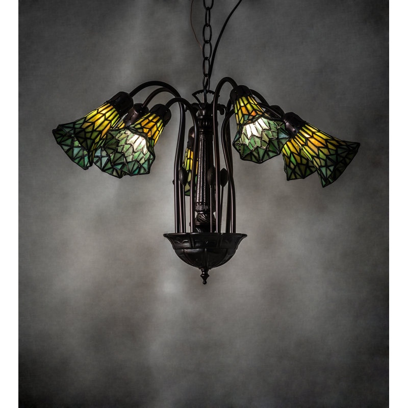 Arnkil 6 - Light Chandelier, Green