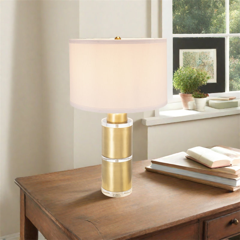 Lampe de table abat-jour cylindrique 15 x 25,5 pouces (l'abat-jour nécessite un assemblage)
