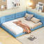 Lit double tapissier avec couvre-matelas en lin bleu-1967944131-1967944133