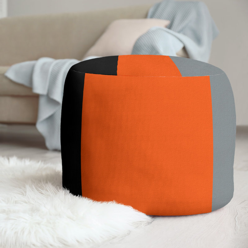 Repose-pieds repose-pieds rond 20,5", Noir / orange / argent, Anaheim