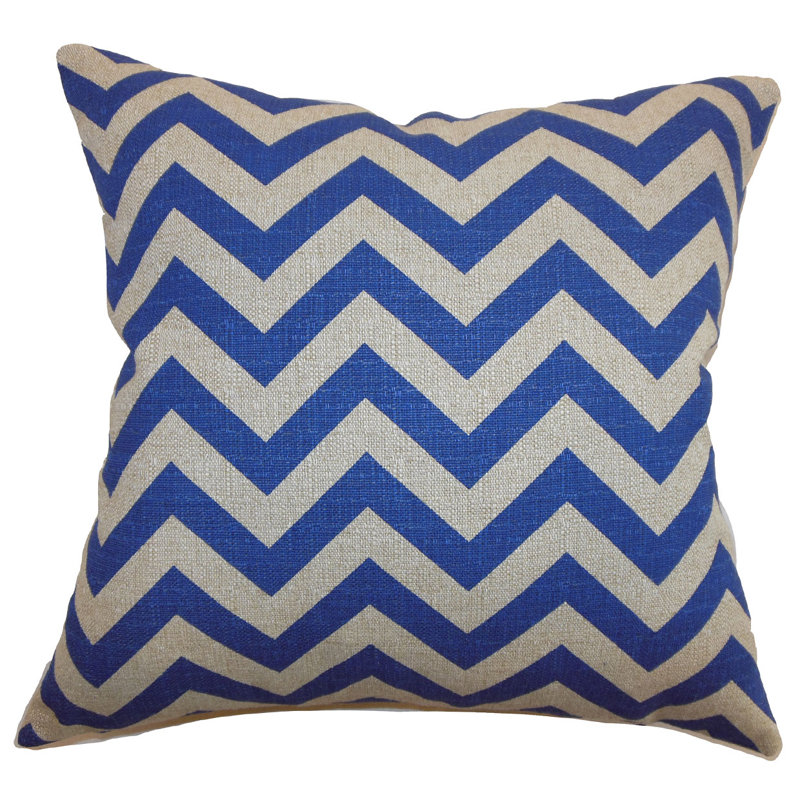  Cotton Throw Pillow, 18" H x 18" W, Polyester