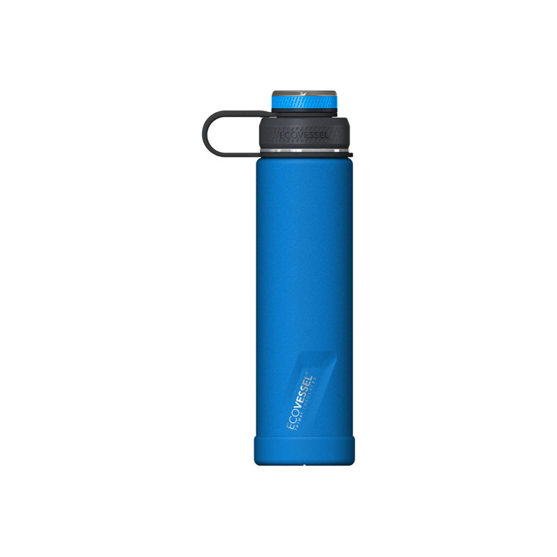 EcoVessel Boulder 709.8ml Stainless Steel Water Bottle, Blue