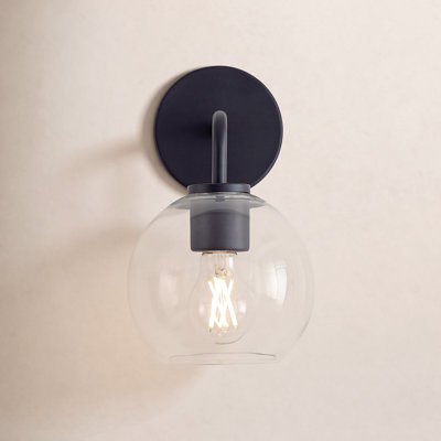 Childerley Single Light Glass Dimmable Armed Sconce
