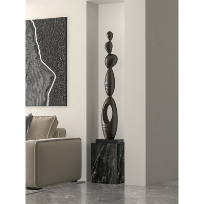Sculpture artistique abstraite en fibre de verre