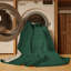 Tapis vert uni lavable à la machine-644592149