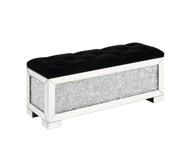 Banc de rangement rembourré en similicuir Antanique