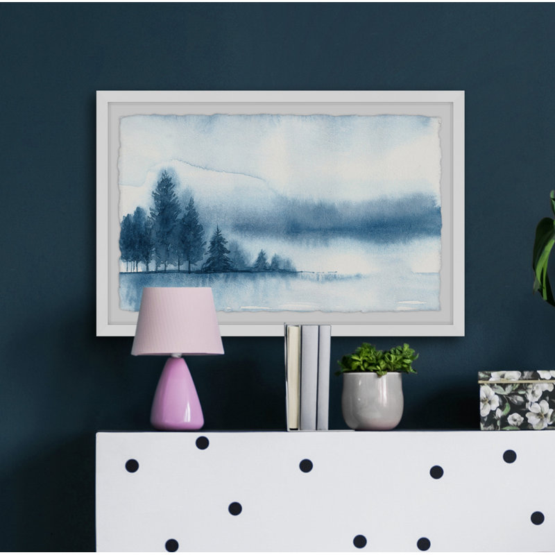 Frozen Winter Lake - Single Picture Frame Painting, 41cm H x 61cm W x 3.81cm D