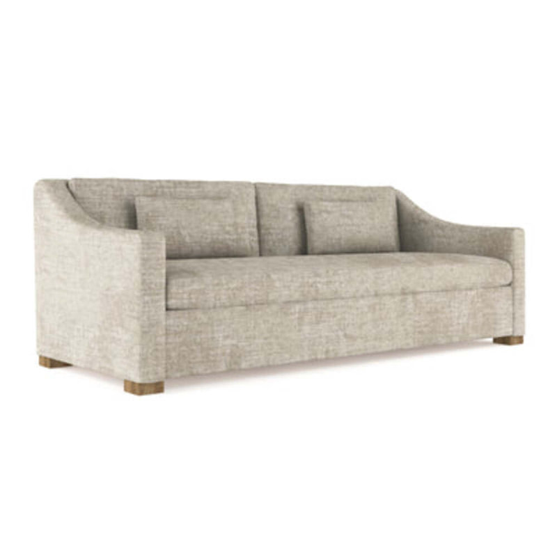 Canapé Crosby, Peluche velours pierre ponce, H 32,5 po x l 96 po x P 43 po, Patiné