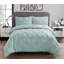 Ensemble d'édredon de 3 pièces en microfibre à nervures Swift Home - couleurs unies et motifs rayés - toutes saisons, durable, facile d'entretien-156299570-156299574