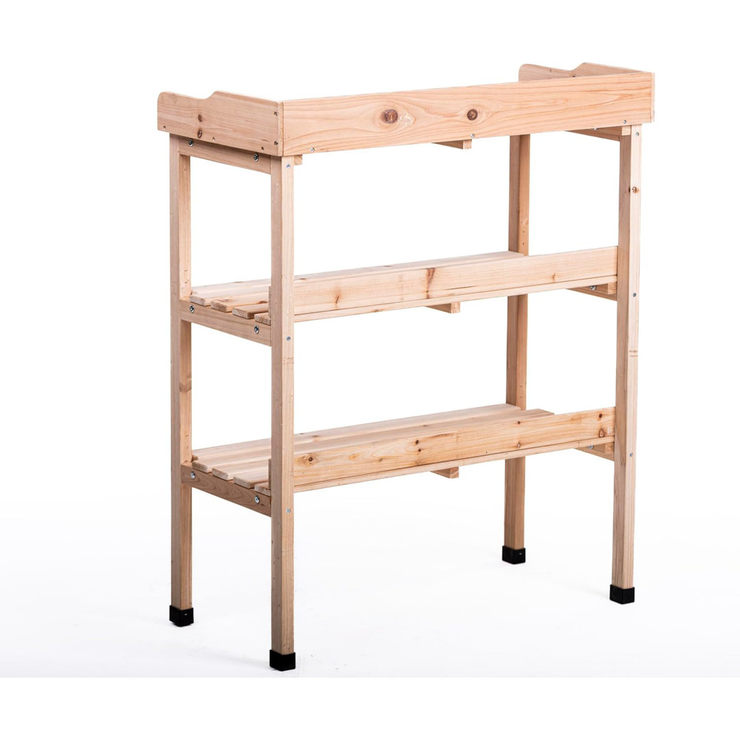 Potting Bench with Galvanised Metal Worktop Gardening Table