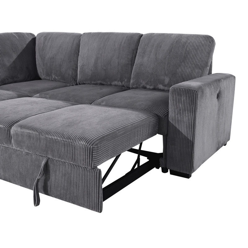 Canapé modulaire avec fonction coulissante Melody Gray
