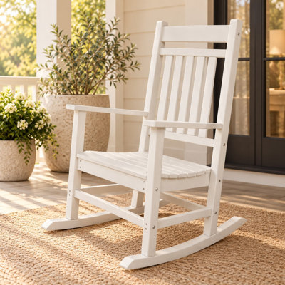 Chaise berçante de patio Adirondack en PEHD Margherita