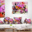 Coussin décoratif à fleurs roses et papillons mignons