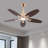 5 - Blade 42Inch Propeller Ceiling Fan with Remote Control and Light Kit Included-829576655