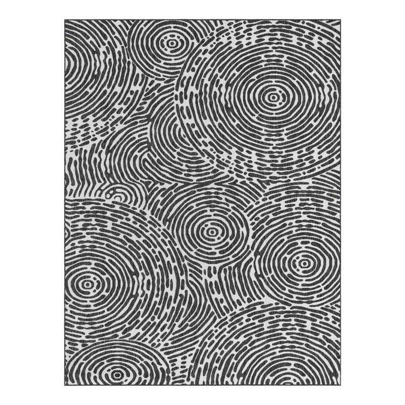 Geometric Indoor / Outdoor Rug, Rectangle 9' x 12'
