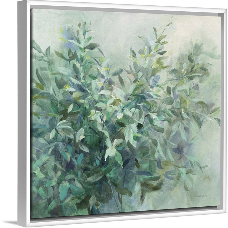 Bay Laurel par Danhui Nai - reproduction d'art sur toile, Cadre flottant blanc, H 22 po x l 22 po x P 1,75 po