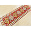 Tapis rouge Tribal Indo Kazak 2 pi 7 po x 8 pi 3 po en laine rouge noué à la main