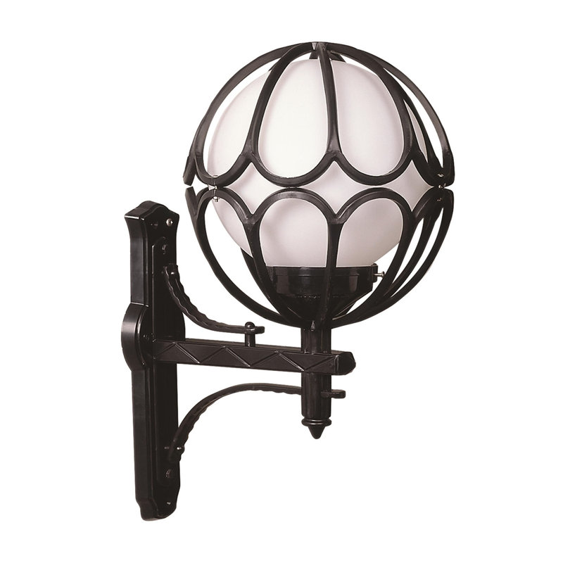 Afifah Black Outdoor Armed Sconce