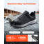 Steel Toe Shoes for Men, US Size 9, Men’s Cushion Sport Safety Toe Athletic Work Shoe, Indestructible Safety Sneakers Lightweight,Breathable Industry Construction Work Shoes, Black