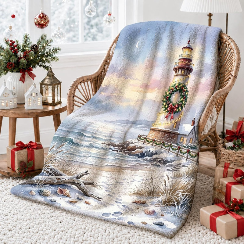 Jeté de Noël Winter Coastal