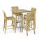 Laguna Square 4 - Person 29.75'' L Outdoor Restaurant Standing Height Table Set