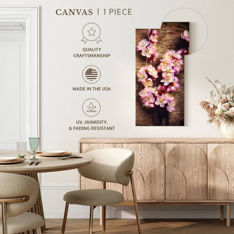 Fleurs de printemps, H 36 po x l 18 po